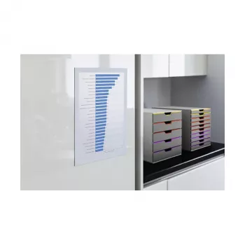 DURABLE DURAFRAME A4 savaiminio klijavimo informacinis rėmelis, sidabrinis, 2 vnt. 487202