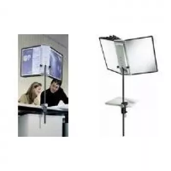 DURABLE SHERPA® stalinis laikiklis 10 – A4 informacinių panelių sistema, 10 panelių, 5 spalvos, 360° pasukimas 581800