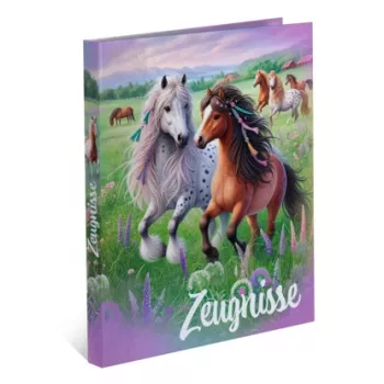 HERMA Zeugnisringbuch Pferdewelt, DIN A4, iš tvirto kartono, tvirtas viršelis, pilnai spausdintas - 1 vnt. (20159)