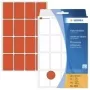 HERMA 2452 nuolatinio klijavimo etiketės raudonos 25 x 40 mm, 512 vnt. (32 lapai x 16)