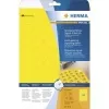 HERMA Special 8034 lipdukai – savaiminio klijavimo, atsparūs orui, matiniai, geltoni, 30 x 30 mm, 1200 lipdukų (25 lapai x 48)