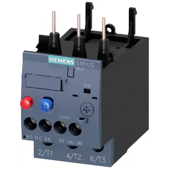 SIEMENS Terminis perkrovos relė 11-16 A, Class 10, S0, 3 polių, 1NO+1NC, varžtiniai gnybtai, 3RU2126-4AB0