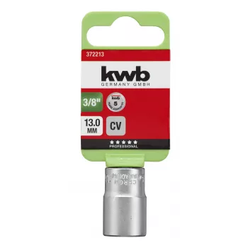 KWB 372213 3/8 colio pavaros 13 mm 6 taškų chromo vanadžio lizdas