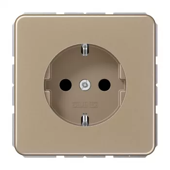 JUNG CD1520KIGB Schuko kištukinis lizdas su įdėklu, aliuminis bronzos-aukso spalvos