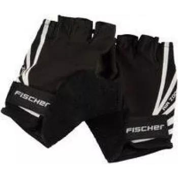 FISCHER Cycling Gloves Sport dviračių pirštinės, dydis S/M, paminkštintas delnas, pralaidus viršus, užsegimas su kabliukais ir kilpomis, unisex, be pirštų 86313