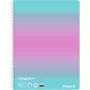 Pelikan College Block Color Edition A4 mėtų/rožinis bloknotas su linijomis ir 2 paraštėmis, 80 lapų, 70 g/m² be medienos, 4 skylučių perforuotas, 1 vnt. 400197019