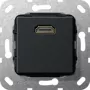 Gira HDMI sieninis įvadas 2.0a+ HDR, 1 lizdas, matinis juodas 567010