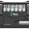 Wera Bit-Check BC 12 Wood 2 atsuktuvų antgalių rinkinys, 12 dalių, 1/4 colio šešiabriaunis, 25 mm antgaliai, BiTorsion, PH/PZ/TX 05057422001