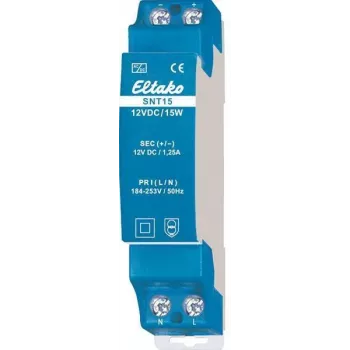 Eltako SNT15-12VDC/15W DIN bėgio maitinimo šaltinis 12V DC 1,25A 20000166