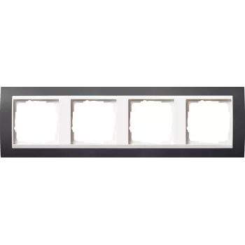 Gira System 55 dvigubas jungiklio dangtelis, juodas ir baltas 0214328