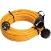 AS Schwabe 25 m oranžinis guminis maitinimo prailginimo kabelis su Schutzkontakt kištuku ir lizdu, 3G1.5 mm², IP44, 16 A, 230 V 59225