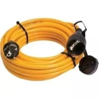 AS Schwabe 25 m oranžinis guminis maitinimo prailginimo kabelis su Schutzkontakt kištuku ir lizdu, 3G1.5 mm², IP44, 16 A, 230 V 59225