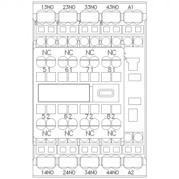 Siemens SIRIUS 3RH2 pagalbinis kontaktorius 3RH2244-2BB40, 4 NO + 4 NC, 24 V DC ritė, varžtiniai gnybtai