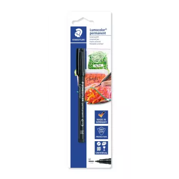 STAEDTLER Lumocolor Permanentinis Virtuvės Markeris, juodas, 1 mm, Blister Pack (317-9 BK-1)