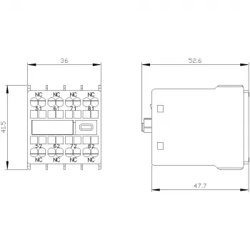 SIEMENS pagalbinis kontaktų blokas 40E SB10E S00 3RH2911-2G (3RH29112GA04)