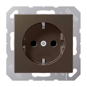 JUNG A 1520 KI MO rudas Schuko elektros lizdas CEE 7/3 16A 250V