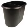HELIT the double popieriaus atliekų krepšys, ovalus, 20 L, juodas, PE, be dangčio, 1 dalis (H6103795)