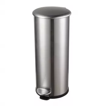 HELIT pedalinė šiukšliadėžė the zinc, 20 L, sidabrinė, nerūdijantis plienas, apvali, soft-close, pedalas H2406600