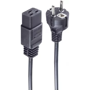 SHIVERPEAKS Basic maitinimo kabelis Schuko į IEC C19, 3 m, 16 A, juodas BS60015-S