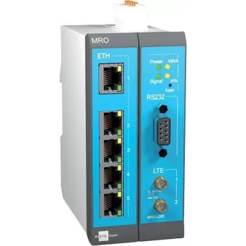 INSYS MoRoS icom MRO-L210 pramoninis LTE maršrutizatorius, Ethernet WAN, 2x 10/100 Ethernet, mėlynas/pilkas/baltas 10019403