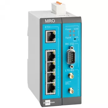 INSYS MoRoS icom MRO-L210 pramoninis LTE maršrutizatorius, Ethernet WAN, 2x 10/100 Ethernet, mėlynas/pilkas/baltas 10019403
