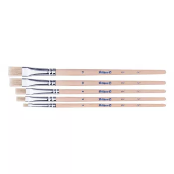 Pelikan Starter Brush Set, 5 šerių šepečiai su medinėmis rankenomis, įvairių dydžių, permatomas dėklas 300008263