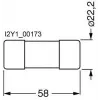 Siemens 3NC2263 cilindrinis saugiklis 6A 500V AC 250V DC gG 10x38mm