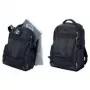 LIGHTPAK Fanactic 20L poliesterio nešiojamojo kompiuterio kuprinė su šonine paminkštinta kišene su užtrauktuku, paminkštinta nugara ir petnešomis, kelios kišenės, juoda 24603