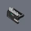 Wera 05073406001 nerūdijančio plieno atsuktuvų antgalių rinkinys, 7 dalių, Phillips PH1/PH2, Pozidriv PZ1/PZ2, plyšinis 1,0x5,5, Hex-Plus 4/5 mm, 1/4 colio šešiabriaunis kotas, 25 mm ilgio