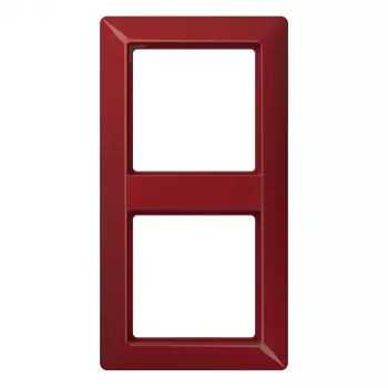 JUNG AS 500 rėmelis, 2 vietų, rubino raudonos spalvos (RAL 3003), horizontalus/vertikalus AS582BFRT