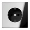JUNG GCR1520KI Schuko lizdas, CEE 7/3, chromuotas, metalinis, įleidžiamas, 16 A, 250 V