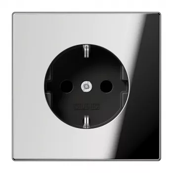 JUNG GCR1520KI Schuko lizdas, CEE 7/3, chromuotas, metalinis, įleidžiamas, 16 A, 250 V