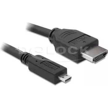 DeLOCK HDMI į Micro-HDMI kabelis 2 m, 32 AWG, High Speed with Ethernet, 4K 82664