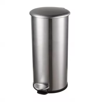 HELIT the zinc pedalų šiukšlių krepšys 12 L, sidabrinis, nerūdijantis plienas, apvalus, soft-close, H2406500