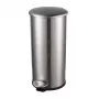 HELIT the zinc pedalų šiukšlių krepšys 12 L, sidabrinis, nerūdijantis plienas, apvalus, soft-close, H2406500