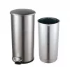 HELIT the zinc pedalų šiukšlių krepšys 12 L, sidabrinis, nerūdijantis plienas, apvalus, soft-close, H2406500