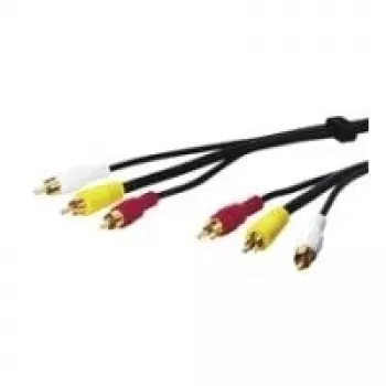 Wentronic AVK 201-150 1,5 m 3 x RCA male to 3 x RCA male audio/video kabelis - juodas 50139