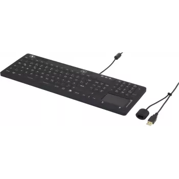 Renkforce IP68 Pramoninė USB Klaviatūra su Jutikliu Paviršiumi, Juoda (iM-IKB110-BK)