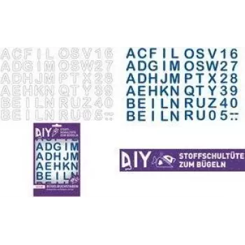 ROTH lydomos raidės DIY audinio mokykliniam kūgiui, baltos, A–Z abėcėlė, 150 x 210 mm lapas, 1 lapas 658116