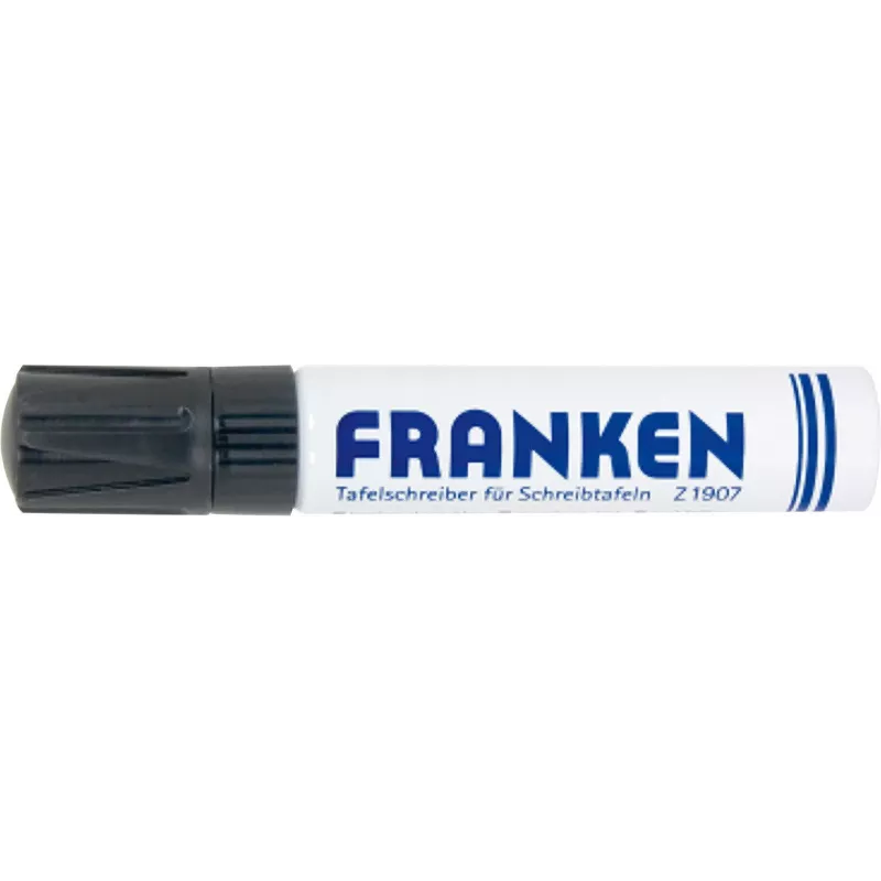 FRANKEN JumboMarker Whiteboard Marker, Chisel Tip 4-12 mm, Black, Refillable, Dry-Wipe, Low Odour, 1 Piece (Z1910 10)