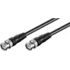 Wentronic Goobay BNC jungiamasis kabelis, juodas, 3 m - BNC male į BNC male, 75 omų koaksialinis 50089