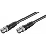 Wentronic Goobay BNC jungiamasis kabelis, juodas, 3 m - BNC male į BNC male, 75 omų koaksialinis 50089