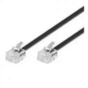 Wentronic Goobay modulinis jungiamasis kabelis, juodas, 15 m - RJ11/RJ14 (6P4C) vyriškas į RJ11/RJ14 (6P4C) vyrišką 50320