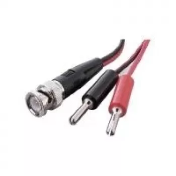 Voltcraft BNC į dvigubą 4mm banana kištuką matavimo kabelis 0,8m juodas/raudonas KC300B