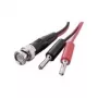 Voltcraft BNC į dvigubą 4mm banana kištuką matavimo kabelis 0,8m juodas/raudonas KC300B
