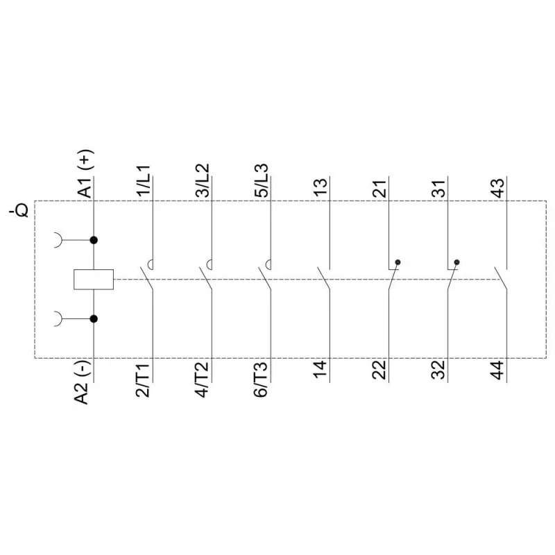 SIEMENS SIRIUS 3RT2 galios kontaktorius 5,5 kW 400 V 12 A 24 V DC 2NO+2NC varžtiniai gnybtai 3RT20171BB443MA0