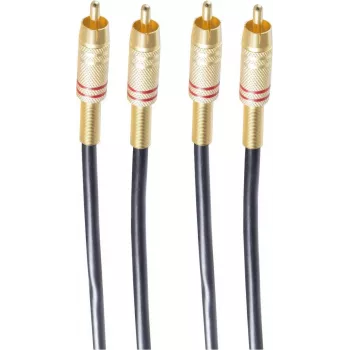 shiverpeaks BASIC-S 2x RCA į 2x RCA garso kabelis, 5,0 m, juodas BS40225