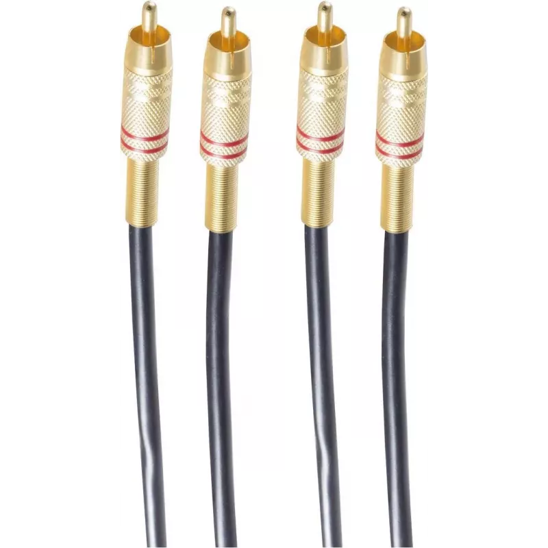 shiverpeaks BASIC-S 2x RCA į 2x RCA garso kabelis, 5,0 m, juodas BS40225