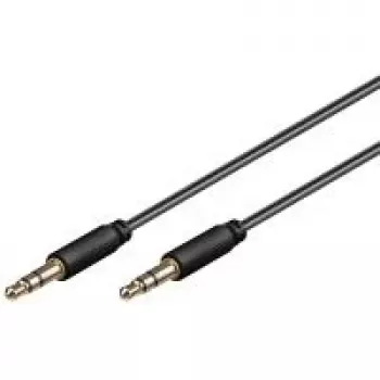 Wentronic Goobay 3,5 mm jack jungties kabelis, 1,5 m, stereo, auksuoti kontaktai, juodas 69106
