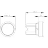 Siemens SIRIUS ACT mygtuko priekinis elementas, metalinis, aukšto blizgumo, pilkas (3SU1050-0AB80-0AA0)